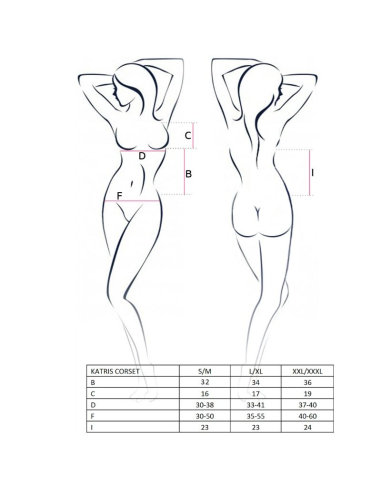 PASSION - WOMAN KATRISS CORSET NEGRO TALLA S-M