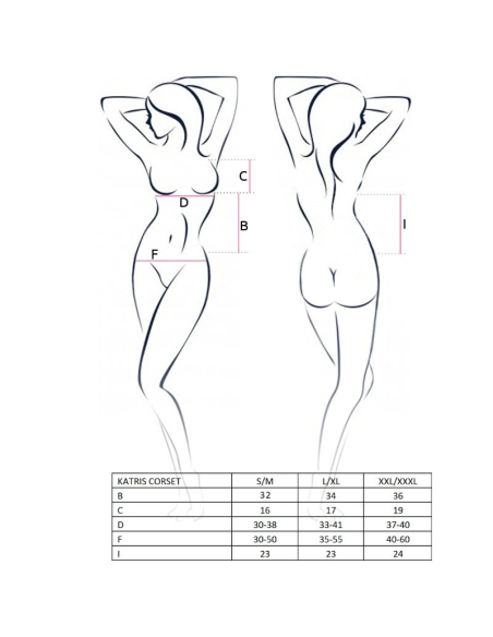 PASSION - WOMAN KATRISS CORSET NEGRO TALLA S-M