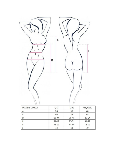 PASSION - WOMAN MADDIE CORSET NEGRO TALLA S-M