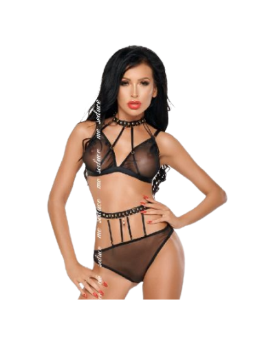 ME-SEDUCE - DOTTY SET DOS PIEZAS NEGRO S-M
