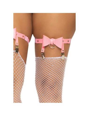 LEG AVENUE - LIGUERO ALTO DE CUERO VEGANO TALLA ÚNICA - ROSA