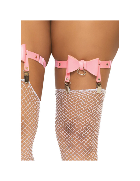 LEG AVENUE - LIGUERO ALTO DE CUERO VEGANO TALLA ÚNICA - ROSA