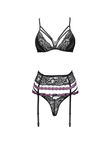 LIVCO CORSETTI FASHION - SNEHANA LC 90443 SUJETADOR LIGUERO PANTY NEGRO S-M