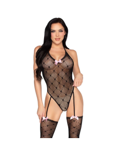 LEG AVENUE - 89360 BODY CON LIGUERO Y ESPALDA ABIERTA NEGRO - TALLA ÚNICA