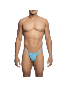 MOB - TANGA TRANSPARENTE CON FORMA DE T AQUA TALLA L-XL