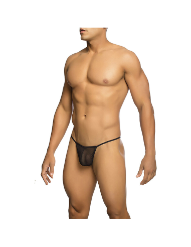 MOB - TANGA TRANSPARENTE CON FORMA DE T NEGRO TALLA L-XL