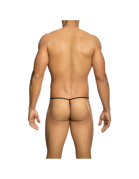MOB - TANGA TRANSPARENTE CON FORMA DE T NEGRO TALLA L-XL