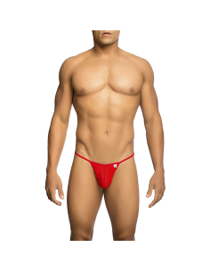 MOB - TANGA TRANSPARENTE CON FORMA DE T ROJO TALLA L-XL