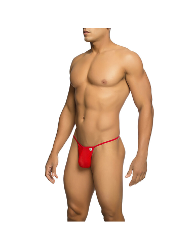 MOB - TANGA TRANSPARENTE CON FORMA DE T ROJO TALLA L-XL