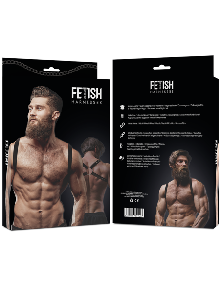 FETISH SUBMISSIVE ATTITUDE - ARNÉS ECOPIEL ESPALDA HOMBRE