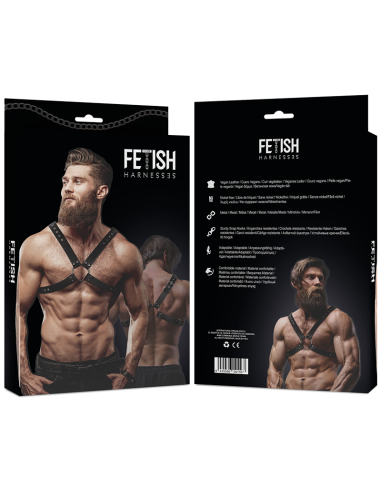 FETISH SUBMISSIVE ATTITUDE - ARNÉS ECOPIEL PECHO CRUZADO HOMBRE