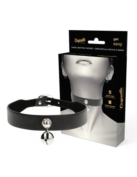 COQUETTE CHIC DESIRE - COLLAR CUERO VEGANO ACCESORIO WOMAN CASCABEL