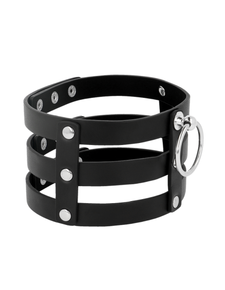 COQUETTE CHIC DESIRE - CHOKER CUERO VEGANO ESTILO FETISH