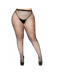 LEG AVENUE - PANTYS DE REJILLA CON ABERTURA EN LA ENTREPIERNA PLUS