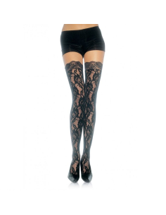 LEG AVENUE - MEDIAS DE ENCAJE FLORAL