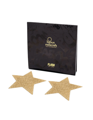 BIJOUX - INDISCRETS PEZONERAS FLASH ESTRELLA DORADA