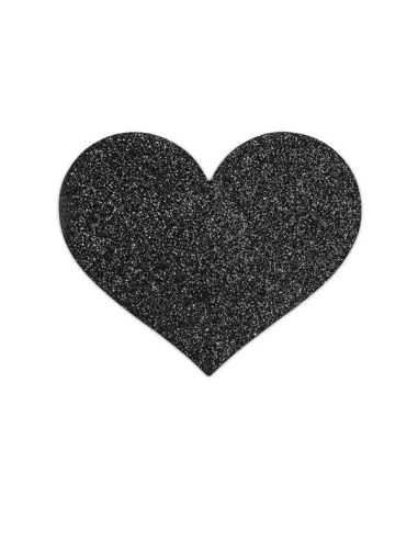 BIJOUX - INDISCRETS PEZONERAS FLASH CORAZÓN NEGRO