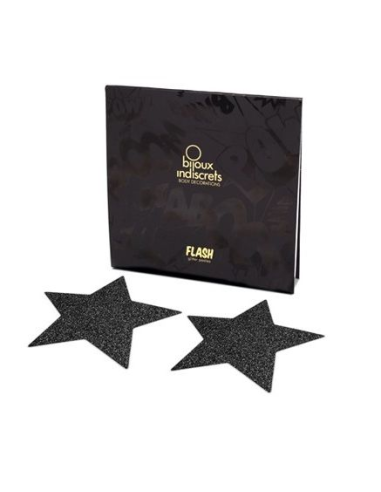 BIJOUX - INDISCRETS PEZONERAS FLASH ESTRELLA NEGRO