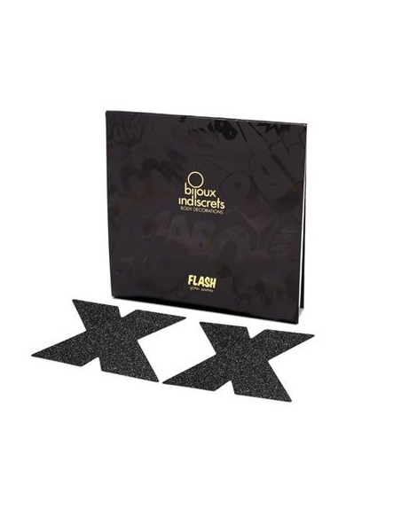 BIJOUX - INDISCRETS PEZONERAS FLASH CRUZ NEGRO
