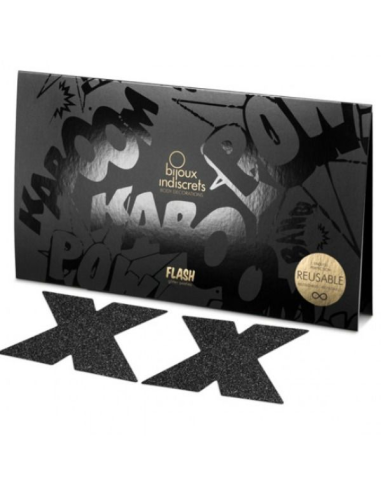 BIJOUX - INDISCRETS PEZONERAS FLASH CRUZ NEGRO