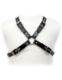 LEATHER BODY - BLACK BUCKLE HARNESS FOR MEN