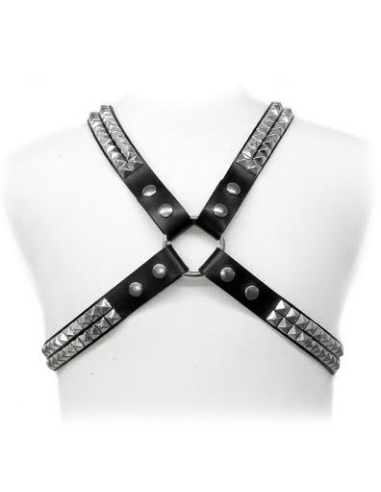 LEATHER BODY - PYRAMID STUD HARNESS