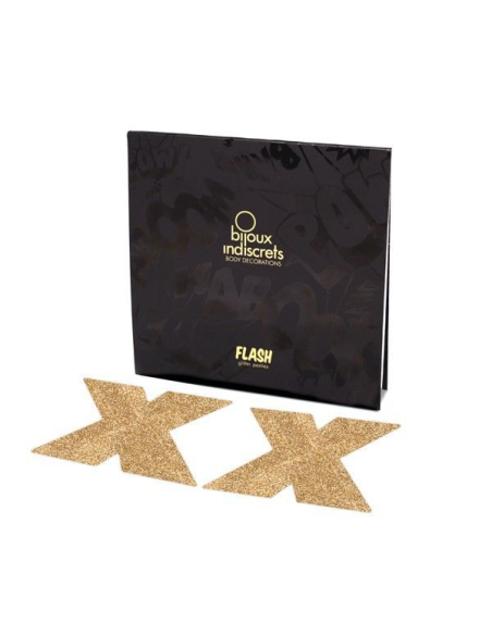 BIJOUX - INDISCRETS PEZONERAS FLASH CRUZ DORADO