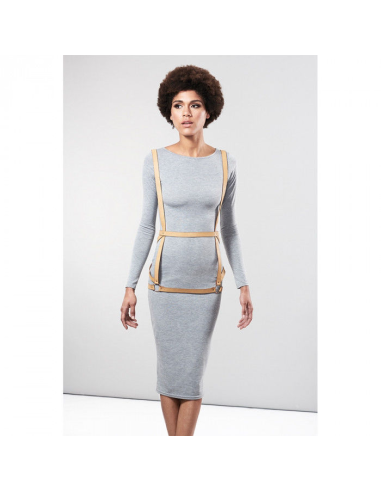 BIJOUX - INDISCRETS MAZE ARNÉS FORMA DE VESTIDO MARRON
