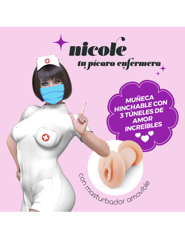 CRUSHIOUS - NICOLE ENFERMERA Muñeca Hinchable | SEXPLACE.MX