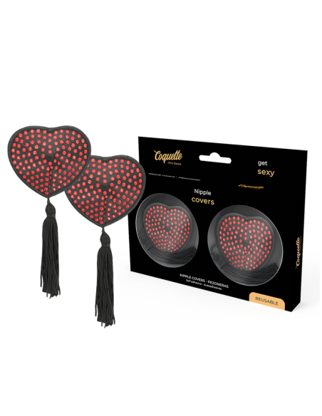 COQUETTE CHIC DESIRE - CUBRE PEZONES ROJO - NEGRO