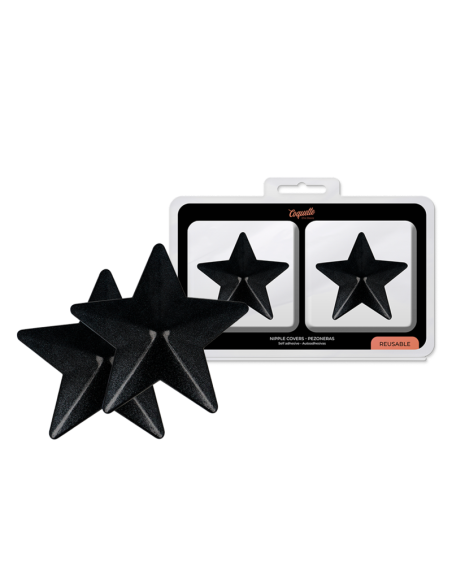 COQUETTE CHIC DESIRE - CUBRE PEZONES METAL ESTRELLAS NEGRAS