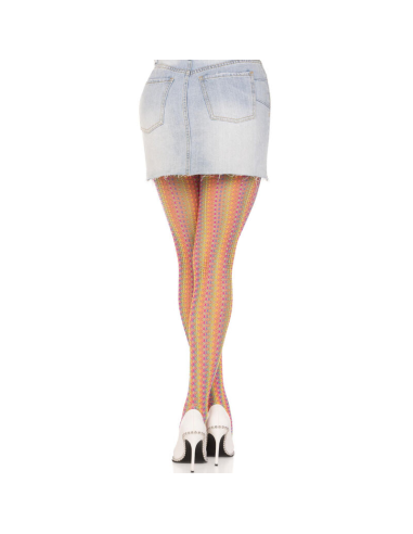 LEG AVENUE - MEDIAS DE CROCHET MULTICOLOR