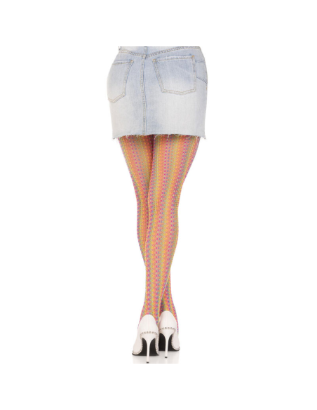 LEG AVENUE - MEDIAS DE CROCHET MULTICOLOR