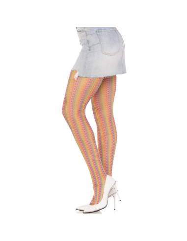 LEG AVENUE - MEDIAS DE CROCHET MULTICOLOR