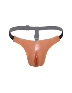 HIDDEN DESIRE - ALTER EGO TANGA VAGINA ABIERTA AJUSTABLE NATURAL