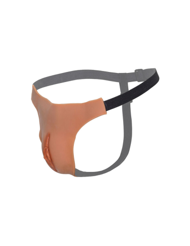 HIDDEN DESIRE - ALTER EGO TANGA VAGINA ABIERTA AJUSTABLE NATURAL