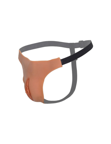 HIDDEN DESIRE - ALTER EGO TANGA VAGINA ABIERTA AJUSTABLE NATURAL