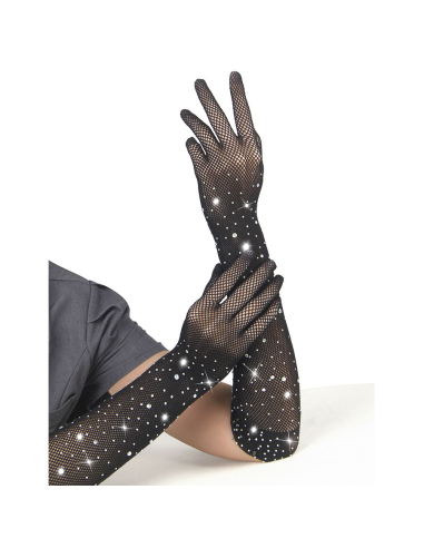 SUBBLIME - 957469 GUANTES TRANSPARENTES CON BRILLO NEGRO S-M