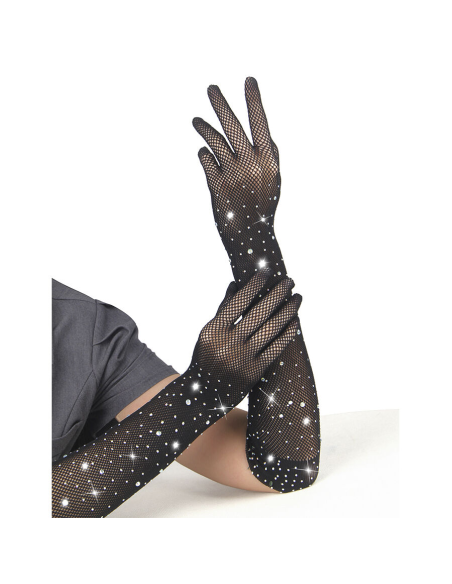 SUBBLIME - 957469 GUANTES TRANSPARENTES CON BRILLO NEGRO S-M