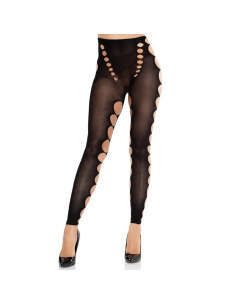LEG AVENUE - MEDIAS OPACAS SIN COSTURAS CON CORTE EN LOS PIES NEGRO