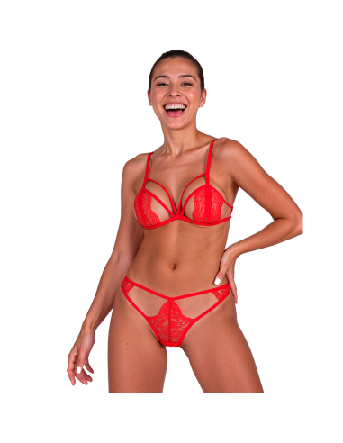 PASSION - ANUVERA SET SUJETADOR TANGA ROJO S-M