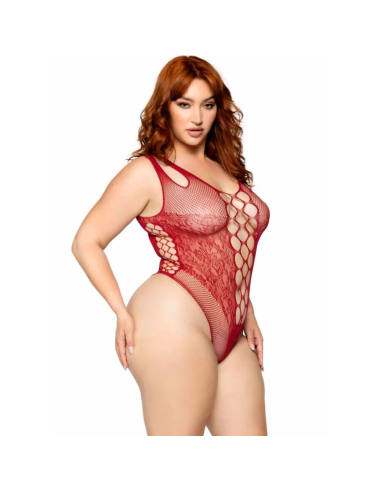 LEG AVENUE - 81641X BODY TIRANTES SIN COSTURAS BURDEOS TALLA 1X-2X