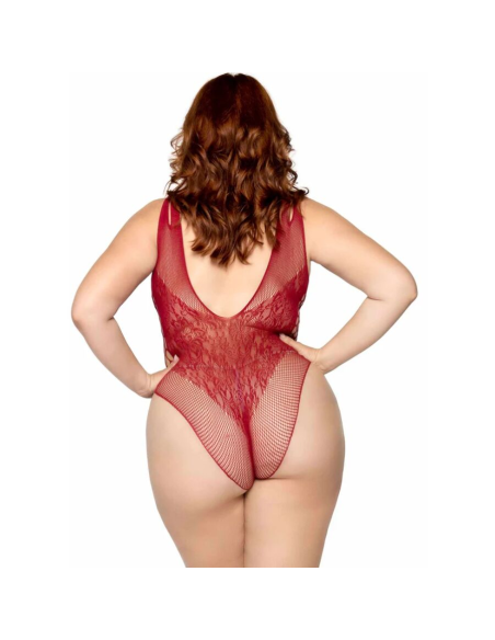 LEG AVENUE - 81641X BODY TIRANTES SIN COSTURAS BURDEOS TALLA 1X-2X