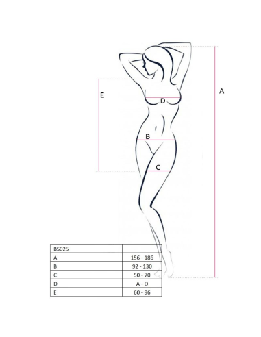 PASSION - WOMAN BS025 BODYSTOCKING ESTILO VESTIDO BLANCO TALLA ÚNICA