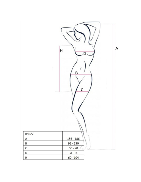 PASSION - WOMAN BS027 BODYSTOCKING ESTILO VESTIDO BLANCO TALLA ÚNICA