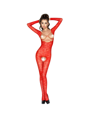PASSION - WOMAN BS031 BODYSTOCKING ROJO TALLA ÚNICA