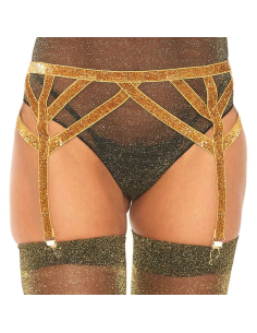 LEG AVENUE - LIGUERO LUREX DORADO TALLA ÚNICA