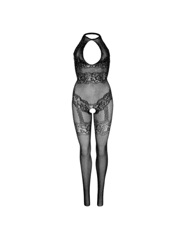 LEG AVENUE - BODYSTOCKING DE RED SIN COSTURAS TALLA ÚNICA - NEGRO