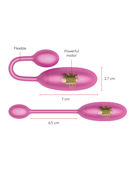ONINDER - DENVER HUEVO VIBRADOR ROSA 7 X 2.7 CM - APP GRATUITA
