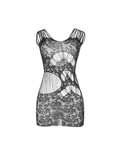 SUBBLIME - 951771 VESTIDO LARGO ESPALDA ABIERTA DE REJILLA NEGRO TALLA ÚNICA
